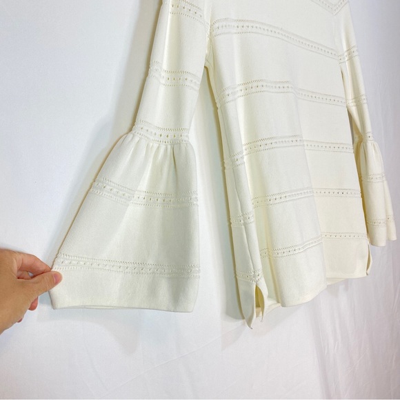 Avec bell sleeve sweater, cream/ivory, size XS - Picture 4 of 6